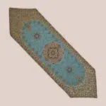 سرویس رو میزی ترمه 5 تکه سبزآبی روشن - کد 007 - Image 4