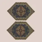 سرویس رو میزی ترمه 5 تکه سرمه‌ای - کد 006 - Image 2