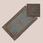 سجاده و جانماز ترمه سبزآبی تیره - کد 001